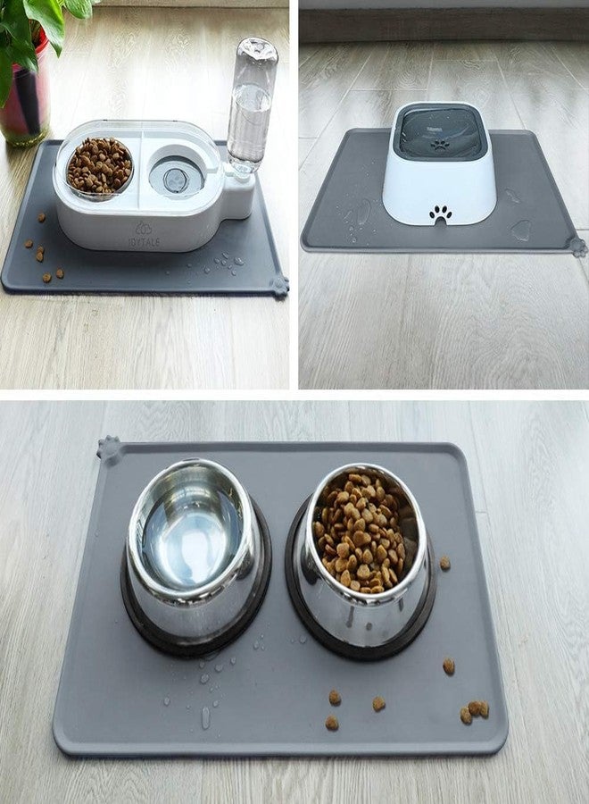 BITTZOOT Silicone Pet Feeding Mat, Waterproof Dog and Cat Food Mat With Raised Edges, Water Bowl Placemats, Prevent Spill (47 x 30 cm) - Image 3